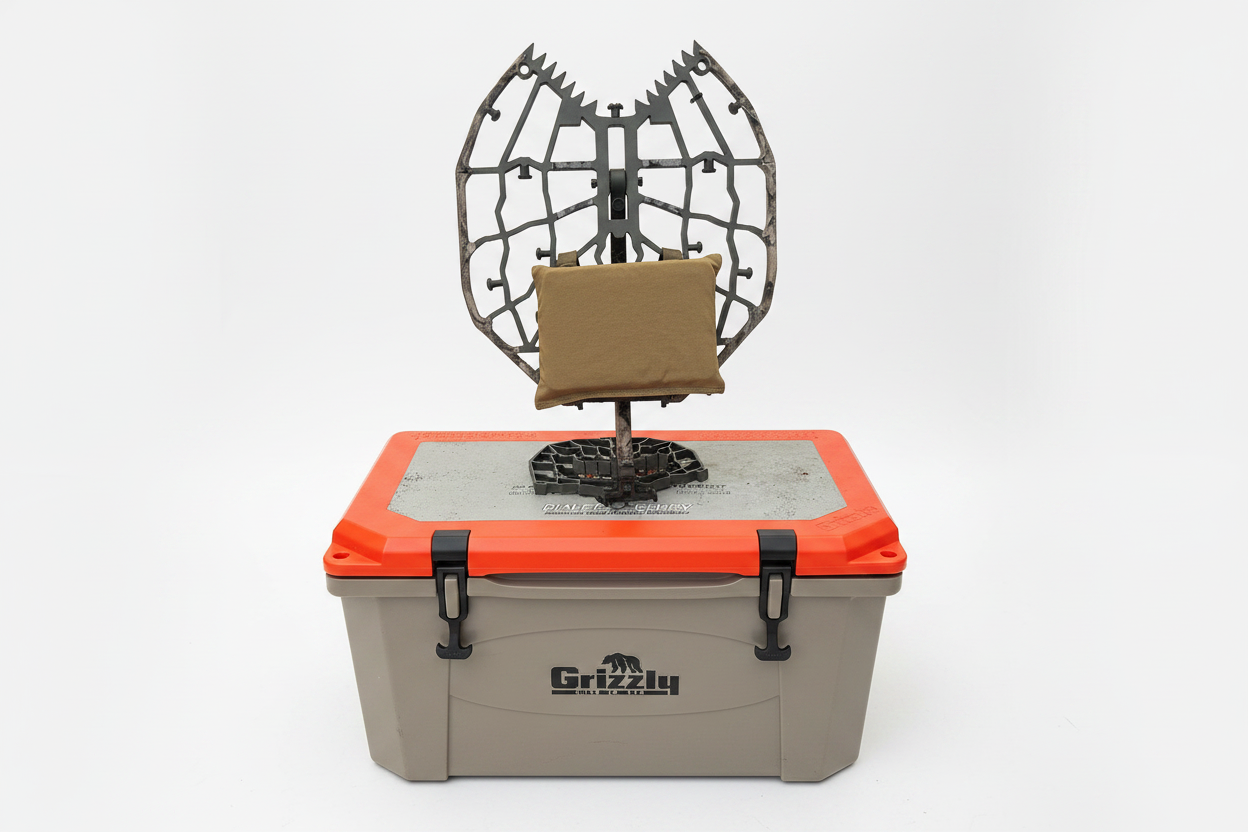 Treestand on Grizzly Cooler - White Background 2